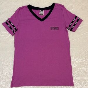 PINK Victoria's Secret Pink V-Neck Short Sleeve Tee Size XS
